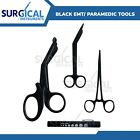 4 Black EMT/ Paramedic Tools Bandage Scissors Shear Penlight Hemostat German Gr