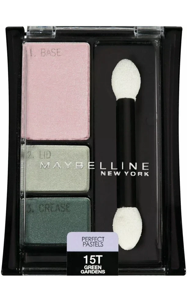 Maybelline Expert Wear Trio GREEN GARDENS 15T Perfect Pastels Full Sz Eyeshadow - Image 1 of 1