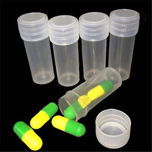 50/100pcs Plastic Sample Bottle Test Tube Small Bottles Vials Storage Containers - Picture 1 of 6