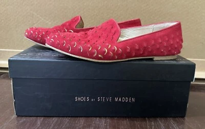Steven by Steve Madden Mombi 红色比例乐福鞋/平底鞋 尺寸 6 M 带原装盒 — 第 1/4 张图片