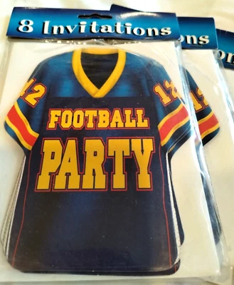 Sobres de tarjetas invitaciones de fiesta de fútbol vintage día de juego de cumpleaños Foto 1 de 4