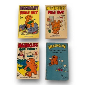 Vintage Heathcliff Paperback Book Lot George Geo Gately - Picture 1 of 22