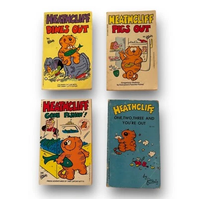 Vintage Heathcliff Paperback Book Lot George Geo Gately - Image 1 of 4