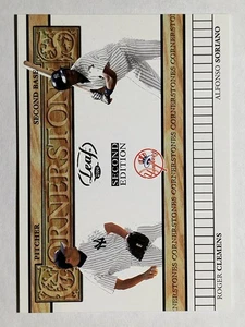 2004 Leaf Cornerstones Second Edition #3 Roger Clemens/Alfonso Soriano - Picture 1 of 2