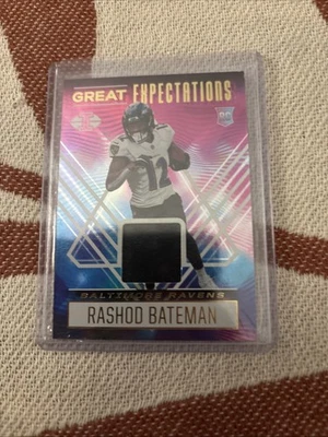 2021 Illusions Football Rashod Bateman Rookie Patch Card Great Expectations RC - Image 1 of 2