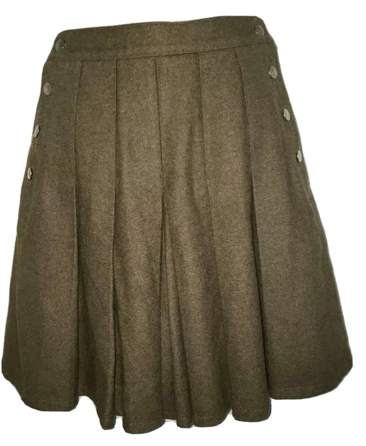 De Colección Goldie Culotte Y2K Skort Retro Plisado Mezcla Lana Abotonada Marrón Talla 2  Foto 1 de 4