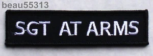⭐"SGT AT ARMS" BIKER MOTORCYCLE VEST JACKET PATCH "FREE SHIPPING" - Picture 1 of 1