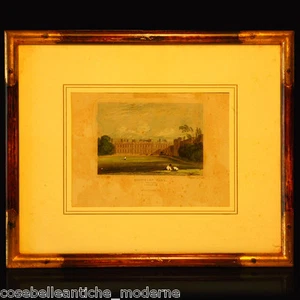 INCISIONE STAMPA INGLESE J.P. NEALE OLD ENGLISH STAMP PRINT 1829 HAND COLOURED - Picture 1 of 1