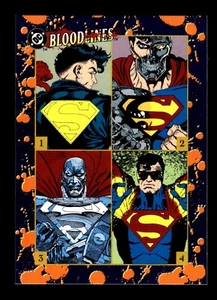 4-04-14 PWE. 1993 skybox dc comics bloodlines superman (B) - Picture 1 of 2