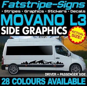 para adaptarse a VAUXHALL MOVANO L3 LWB GRÁFICOS PEGATINAS CALCOMANÍAS CÁMPER FURGONETA AUTOCARAVANA - Imagen 1 de 2