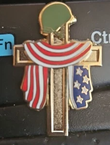 Fallen Hero Cross Pin - Picture 1 of 2