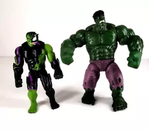 Vtg Lot Of 2 Marvel Hulk Talking 15" & Venomized Hulk 12" Figures - Picture 1 of 16