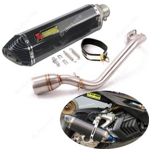 For Yamaha Force155 SMAX155 Exhaust System Header Pipe 51mm Muffler Tips Steel - Picture 1 of 9