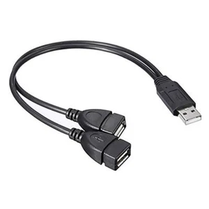 Rallonge de câble d'alimentation USB 2.0 mâle vers double USB femelle, 30cm FR - Zdjęcie 1 z 10