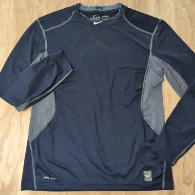 Nike Pro Combat Dri-Fit Swingman Ken Griffey Jr Camisa Ajustada Manga Larga Azul M Foto 1 de 4