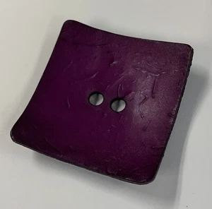 Large Eggplant Purple Square Plastic Button - 60mm / 2 1/4" - Dill Buttons Brand - Picture 1 of 4