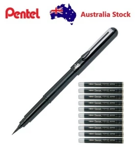 Pentel Pocket Brush pen with choice of 2, 6 or 10 Ink cartridge refills - Picture 1 of 11