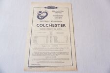 1953 Colchester United v Southend Football Match Railway Handbill Timetable