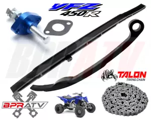 YFZ450R YFZ 450R YZ 450F CNC BLUE Billet Cam Chain Tensioner Timing Chain Guides - Picture 1 of 23