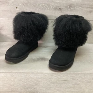 UGG Australia Stiefel schwarz Sherpa Fell gefüttert Wildleder Winter Damengröße 8 " - Bild 1 von 15