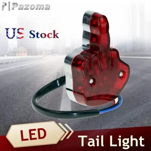Luz trasera LED de freno de dedo medio para Harley motocicleta Bobber Chopper - Imagen 1 de 12