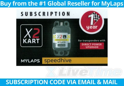 MyLaps X2 Subscription 1-year Renewal Card for Kart Direct Power Transponder - Image 1 of 2