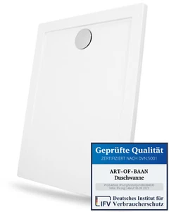 Super Piatto Doccia Resistente Ai Graffi Bianco 100 x 90 Completo Set - Foto 1 di 11