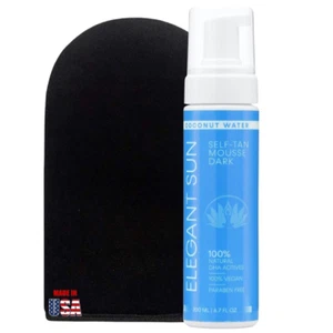 Elegant Sun COCONUT WATER Dark Self Tanning Mousse Flawless Tanner Fake Tan Bake - Picture 1 of 6