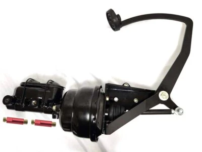 1955 - 1959 雪佛兰卡车黑色车架安装踏板动力制动增强鼓阀套件 — 第 1/4 张图片