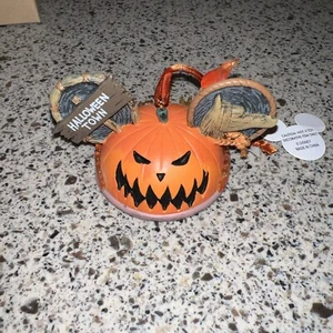Disney Parks Esclusivo Cappello Orecchio di Topolino Ornamento Incubo Prima di Natale Città - Foto 1 di 4