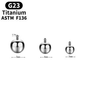5pcs G23 Titanium Ball Replacement Piercing External Thread Body Piercing Screw