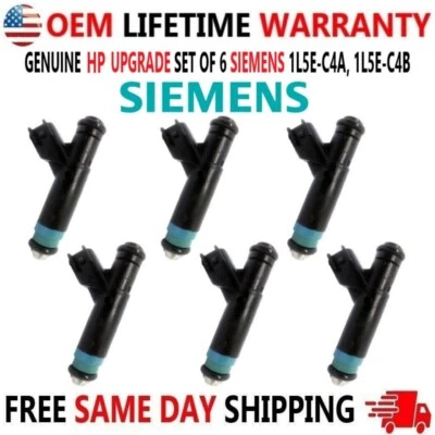 Inyectores de combustible originales HP UPGRADE SIEMENS x6 para Ford Ranger y Mazda 2001-2008 Foto 1 de 4