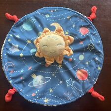 Mary Meyer Plush Round Security Blanket Lovey 13” X 13” Cosmo Planets Sun