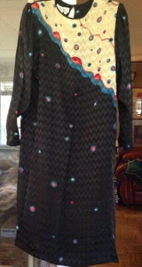 Vestido Vaina Vintage Seda-Disegni por Christine Kiebert-1980 Alta Costura-Talla 12-Exc. - Imagen 1 de 6
