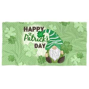 30"x60" St. Patrick's Day Gnome Beach Towel Lightweight Microfiber Bath - Picture 1 of 6