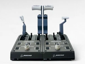 B737 Thrustmaster TCA Upgrade Addons, Full Electronic Throttle Levers, Gray - Picture 1 of 18