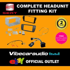CTKST02 SEAT Ibiza 2008 2014 Double Din Stereo Complete Fitting Kit Nite Black - Picture 1 of 1
