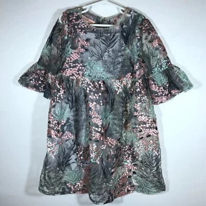 Pastourelle by Pippa & Julie Girl's 7 Keyhole Back Trumpet Long Sleeve Dress - Picture 1 of 11