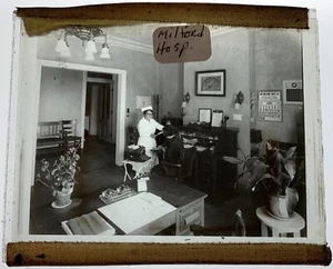 Milford Hospital, Delaware ~ Original Antik Glas Positiv ~ Büro ~ 4/1923 - Bild 1 von 7