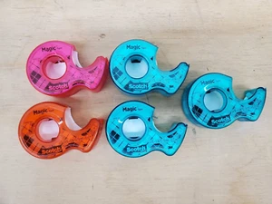 5x Magic Tape - 3M - 3/4in x 6.94yd - Mixed Color Tape Dispenser - New - Picture 1 of 2