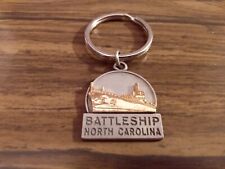 Battleship USS North Carolina Pewter Keychain - Rare!