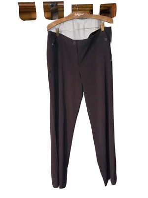 NWT Studio 1940 Size 3 (XL) women's wide leg relaxed fit Chocolate Brown Pants - Image 1 of 4