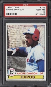 Tarjeta de béisbol 1979 Topps #348 Andre Dawson - Expos - PSA 10 - 14711002 - - Imagen 1 de 2