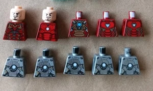 Lego Minifiguren Marvel Iron Man: Mark 50, Mark 3, Mark 45 Mark 17 Torso ersetzen - Bild 1 von 6