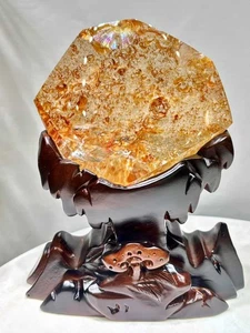 2.58LB Natural Fire quartz crystal Quartz specimen Reiki Decor+stand - Picture 1 of 7