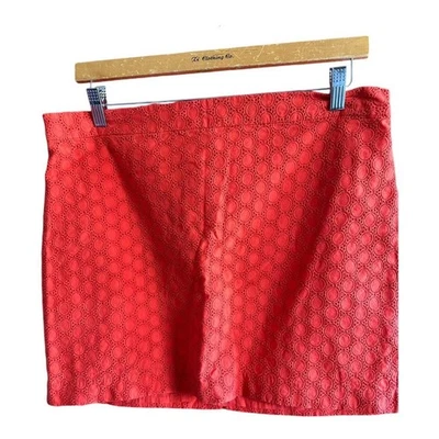 Womens Skirt Size 12 Coral Mini Retro Classic Vacation Beach Packable Travel Fun - Image 1 of 4