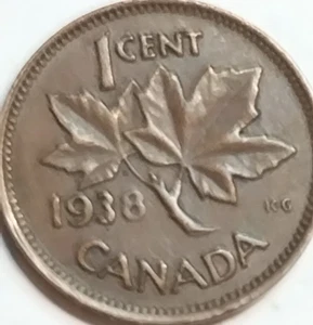 1938 Canada 1 cent coin - Picture 1 of 3