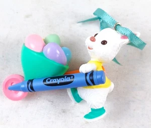 Hallmark Easter Bunny Christmas Ornament Wheelbarrow Eggs Vintage 1996 - Picture 1 of 6