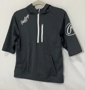 Rawlings Youth Small Hitting Jacket Pullover 3/4 Zip Dark Grey - Picture 1 of 5