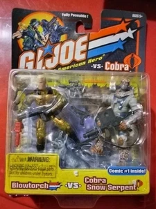 2002 GI Joe Blowtorch vs Cobra Snow Serpent NEU - Bild 1 von 3